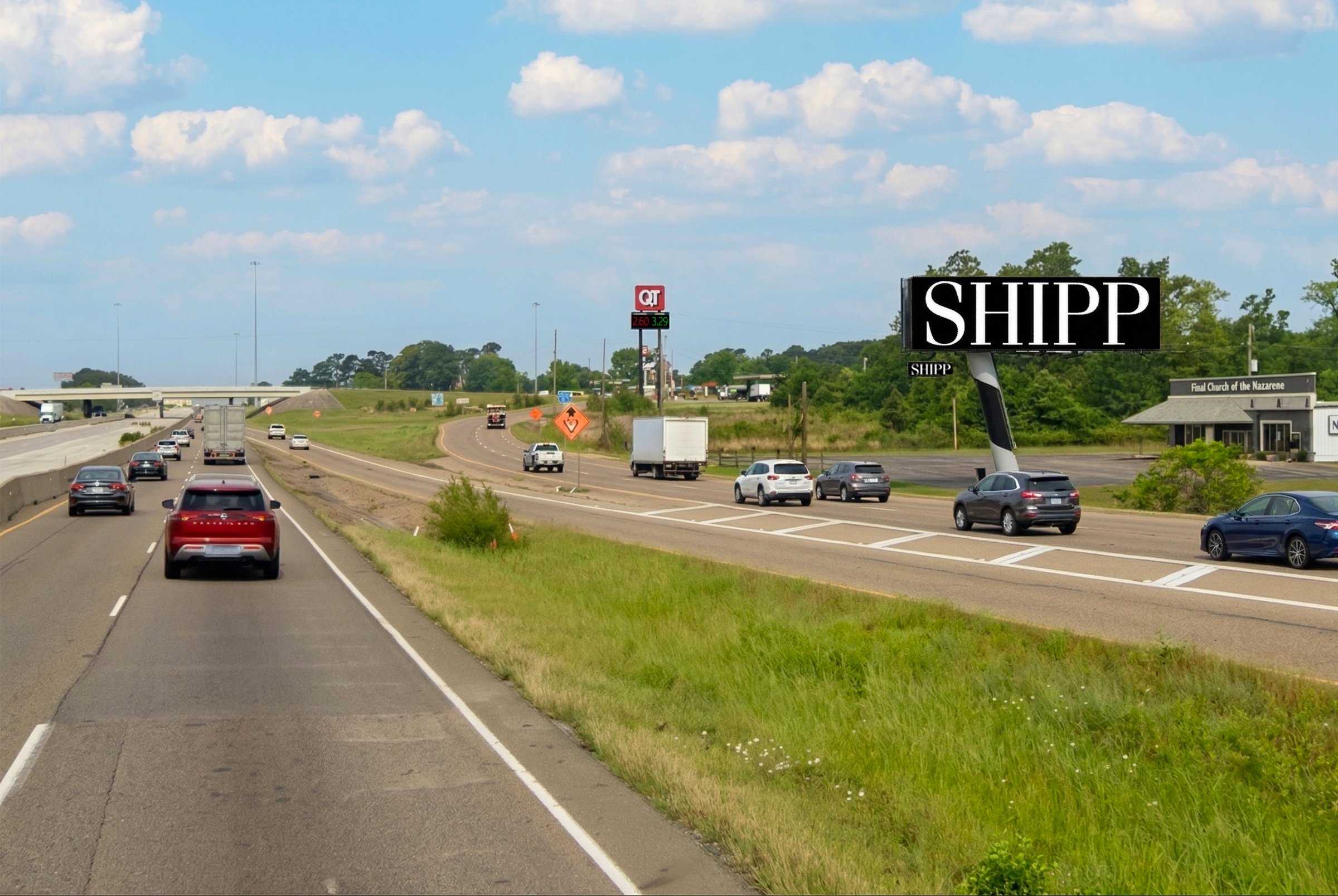 Shipp Outdoor I30 @ Nash Exit E face digital billboard in Texarkana, TX